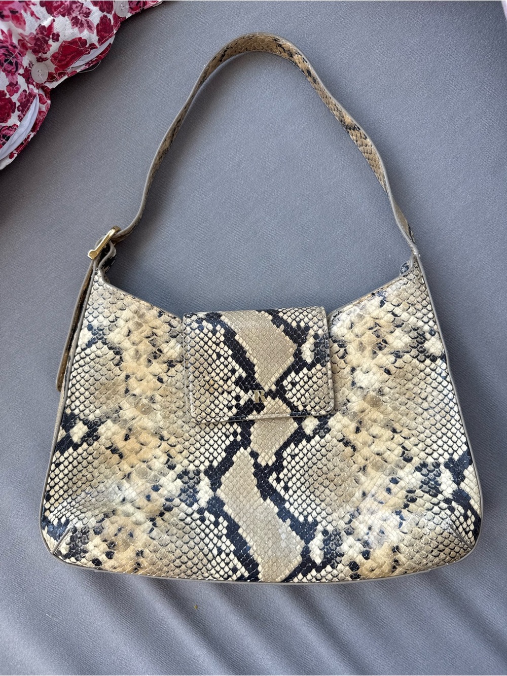 Bobo python effect leather bag Rouje good - Picture 2 of 8
